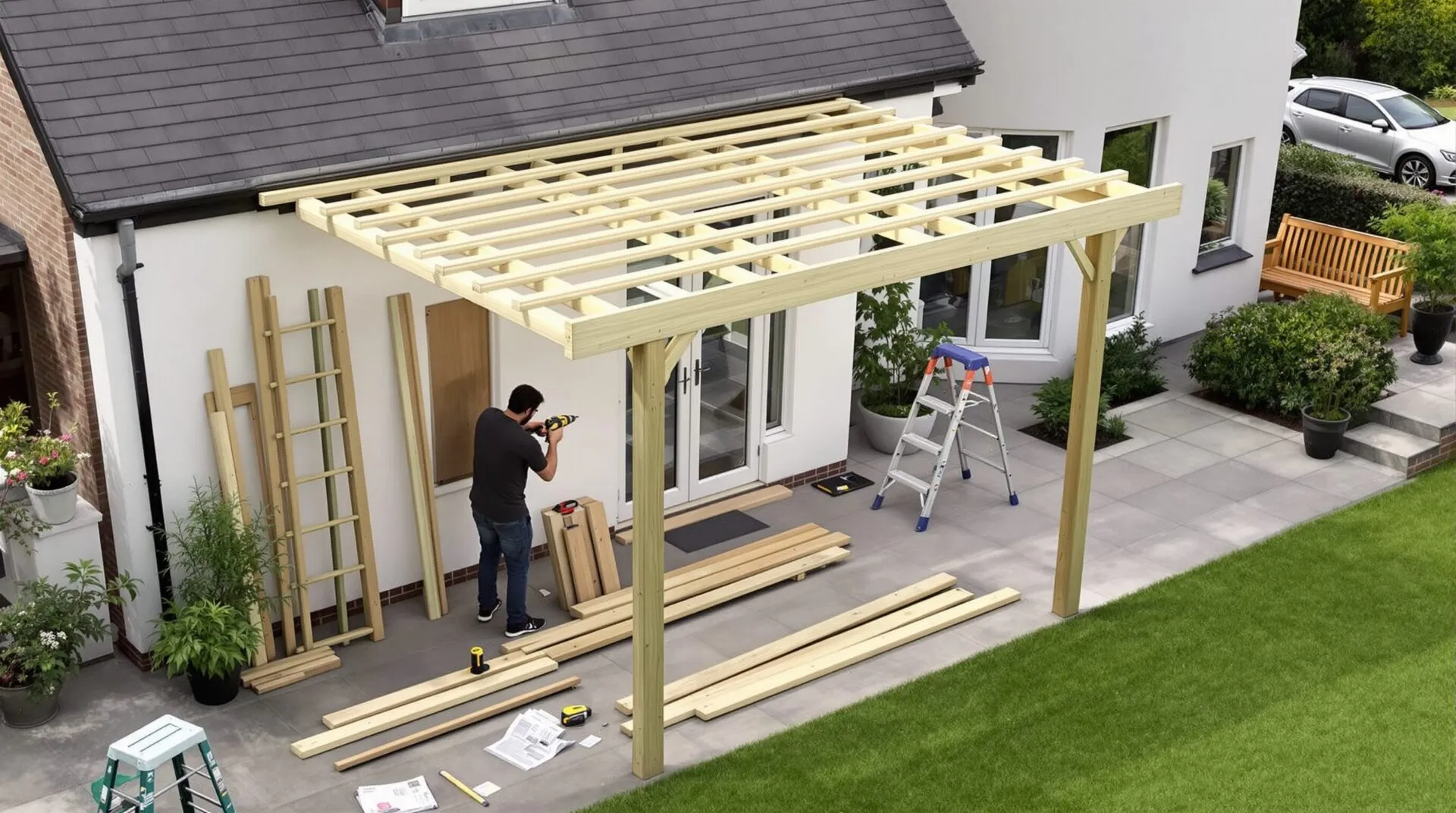 Étapes à suivre pour installer une pergola adossée