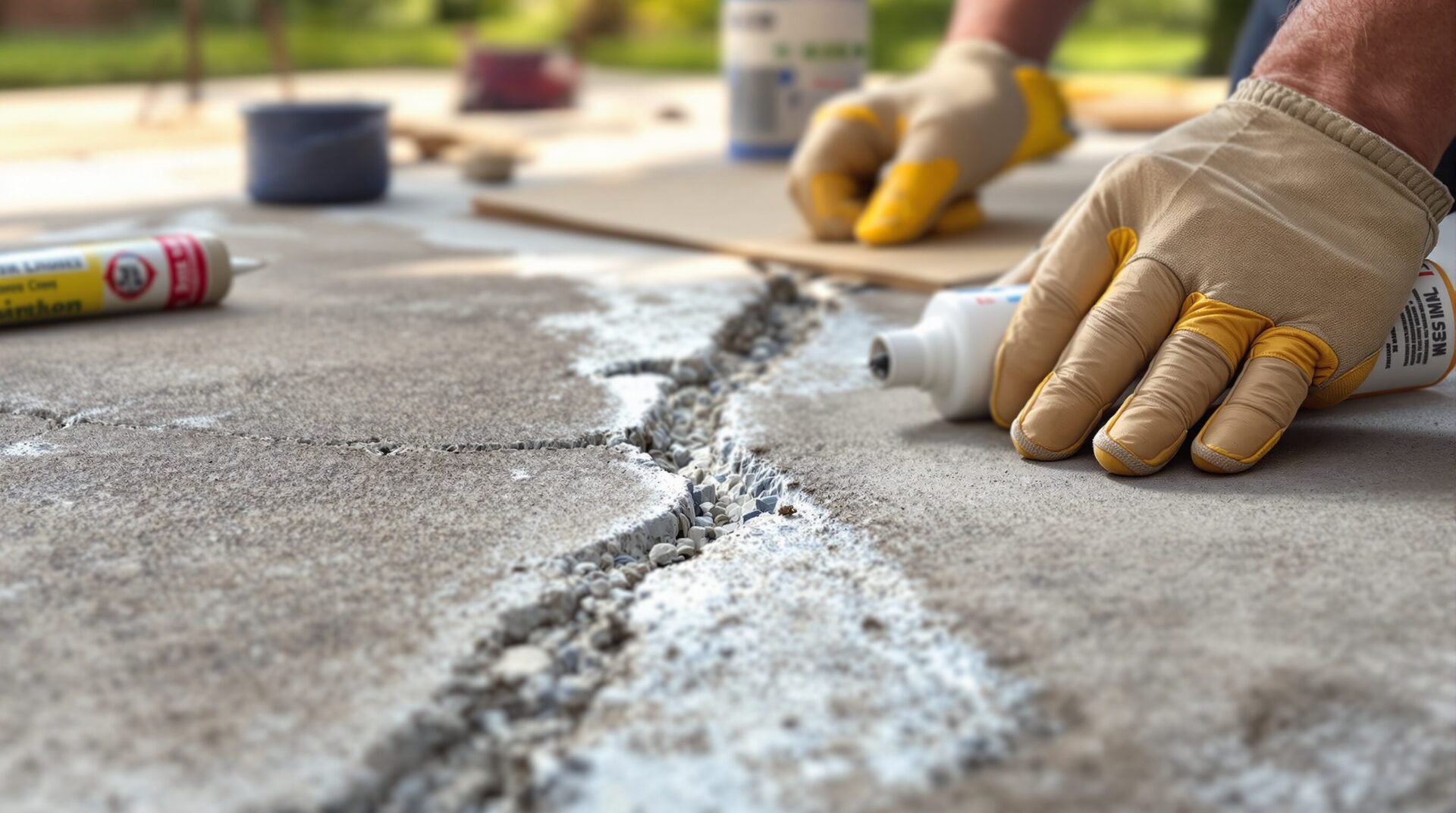 fissure beton terrasse