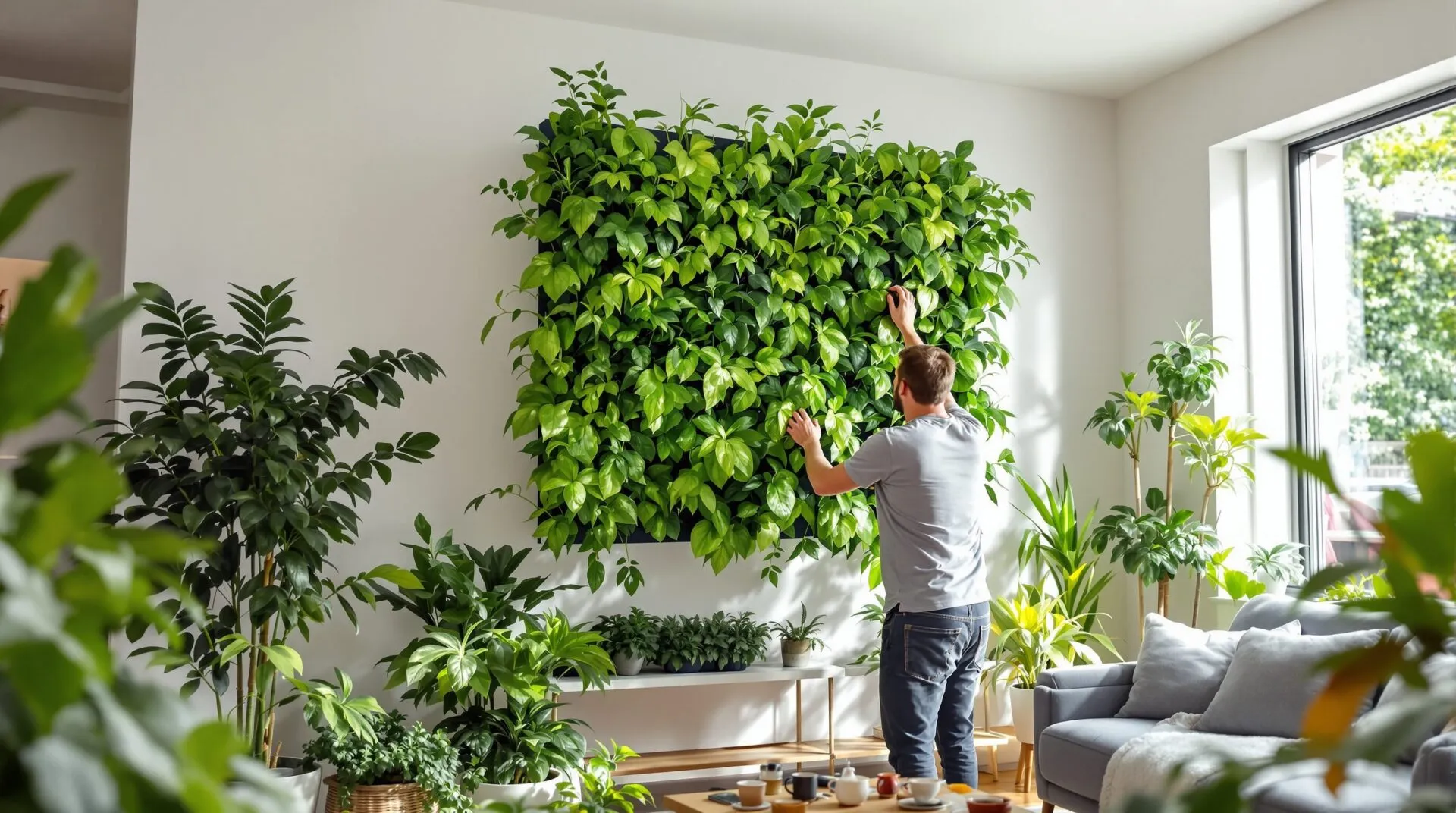 Créer un mur végétal intérieur : la méthode facile pour un effet déco naturel