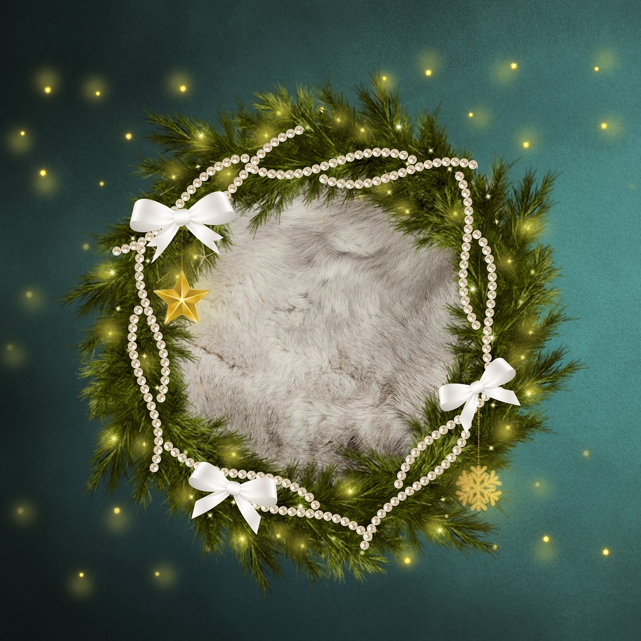 Idée de décoration de Noël pour une ferme française – Cadre, patins et verdure
