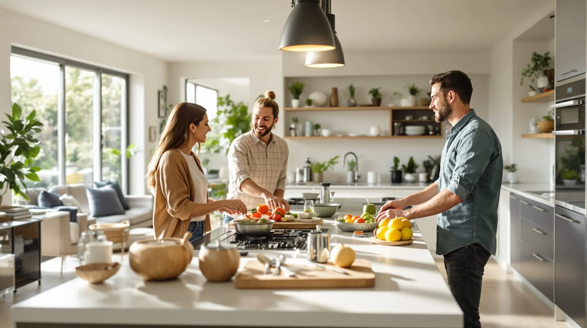 Cuisine ouverte sur séjour : les 12 idées pour optimiser l’espace et la convivialité