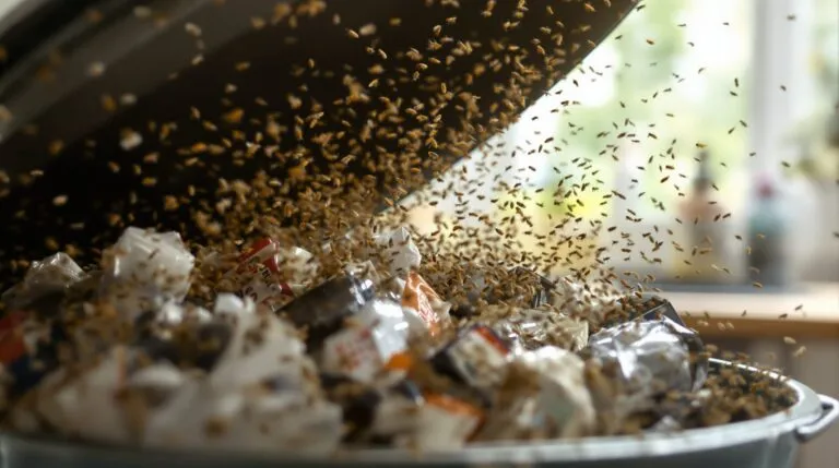 comment éviter les moucherons dans la poubelle