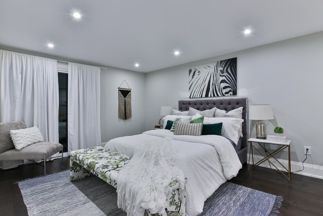 chambre à coucher gris anthracite