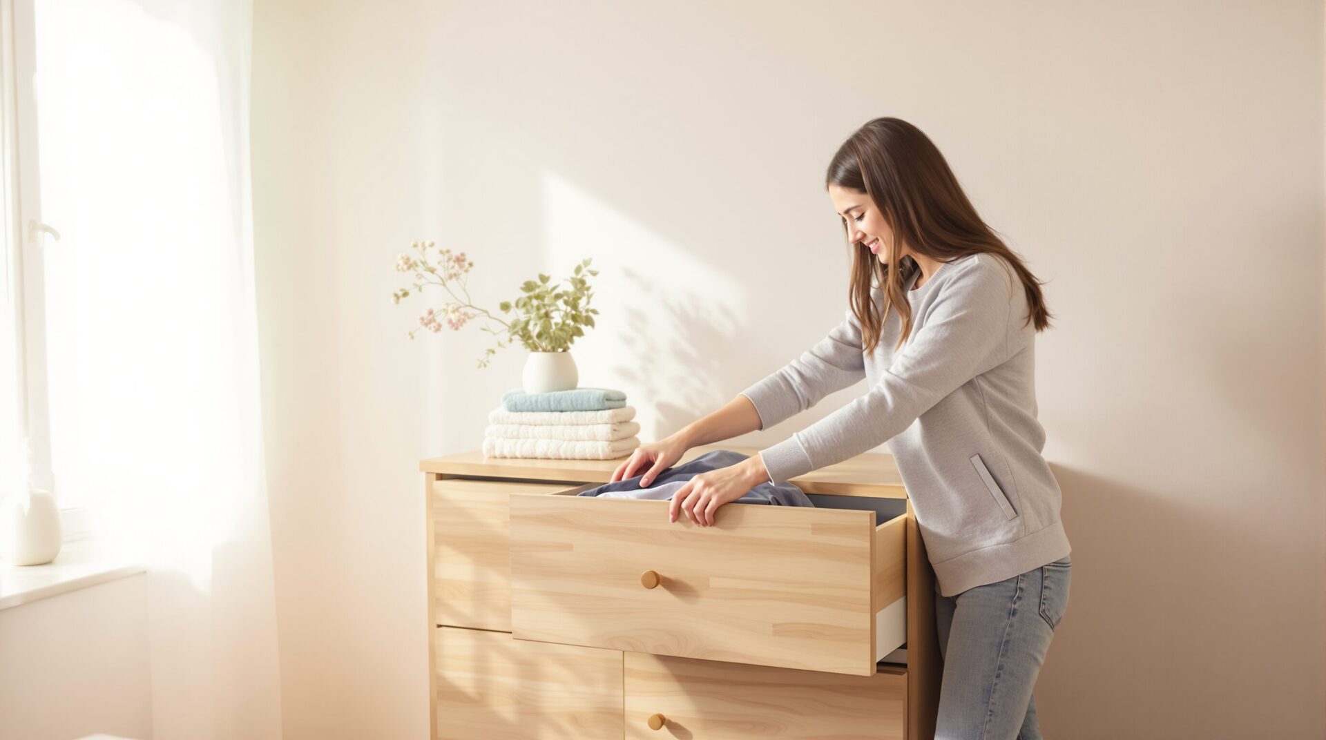 Aménager sa chambre avec une commode en bois