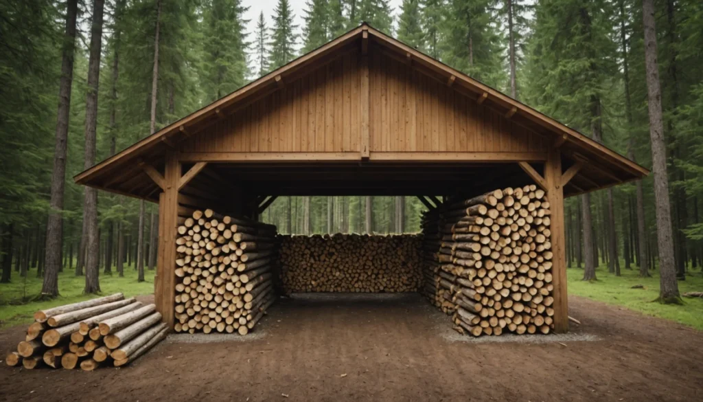 stockage bois de chauffage exterieur