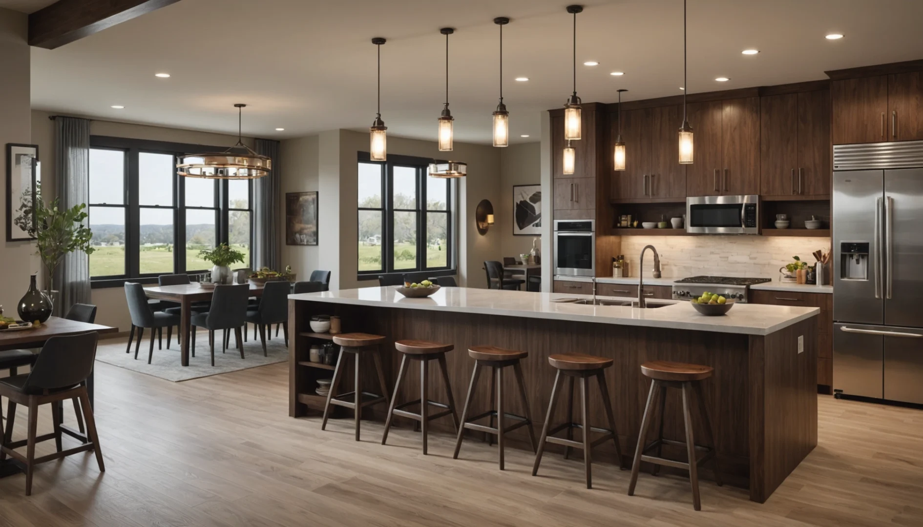 ilot central en bois pour cuisine