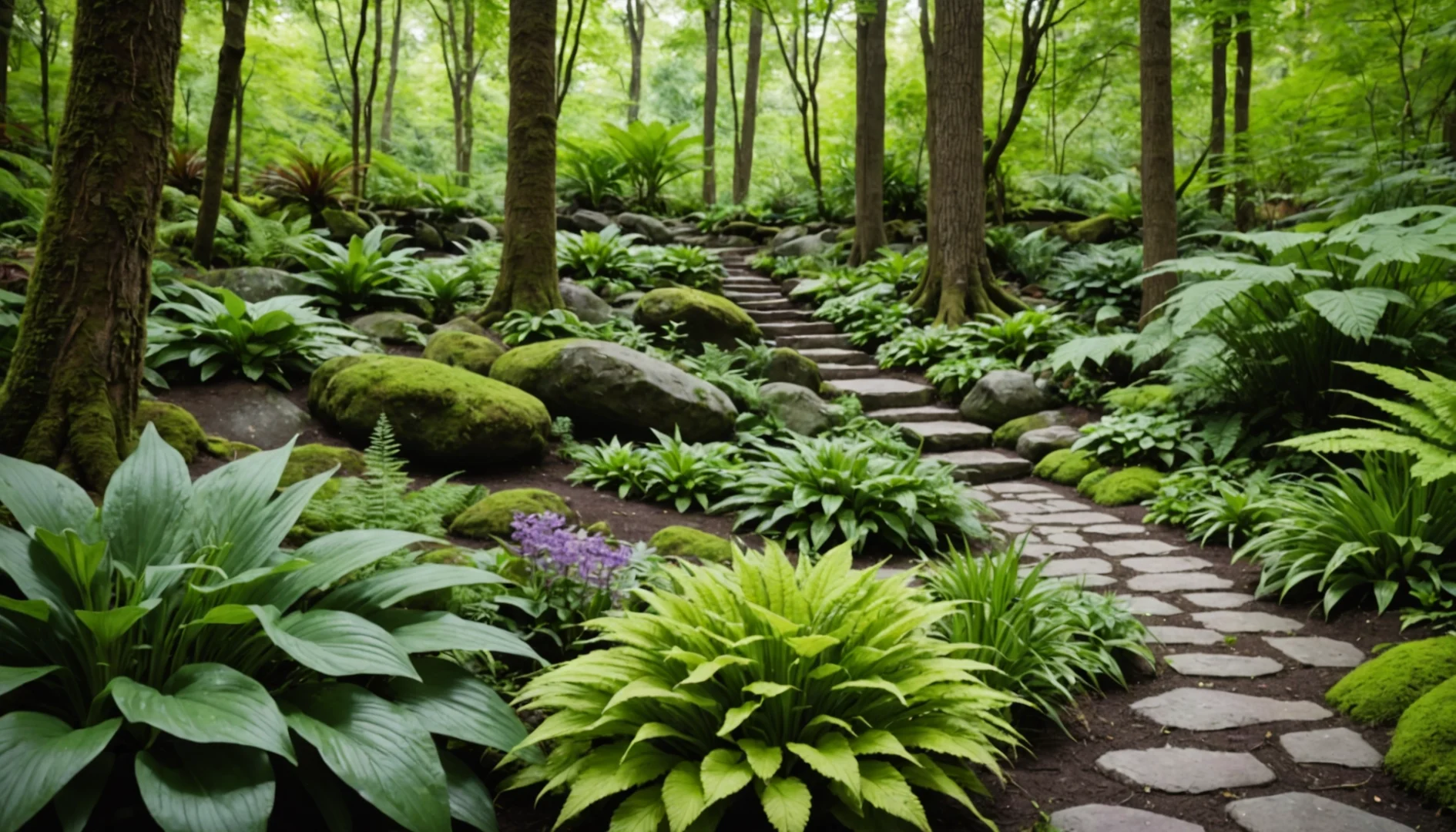 plantes pour jardin de rocaille ombragé