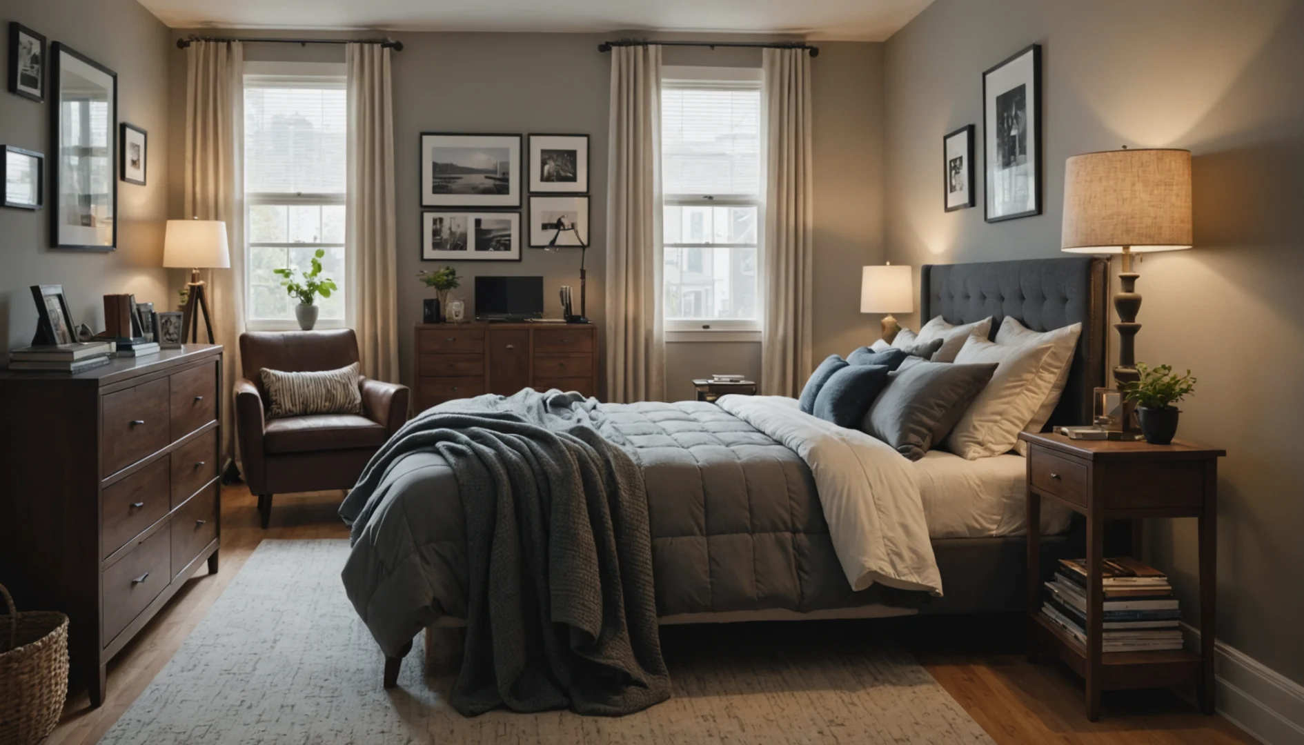 salon et chambre dans une petite pièce