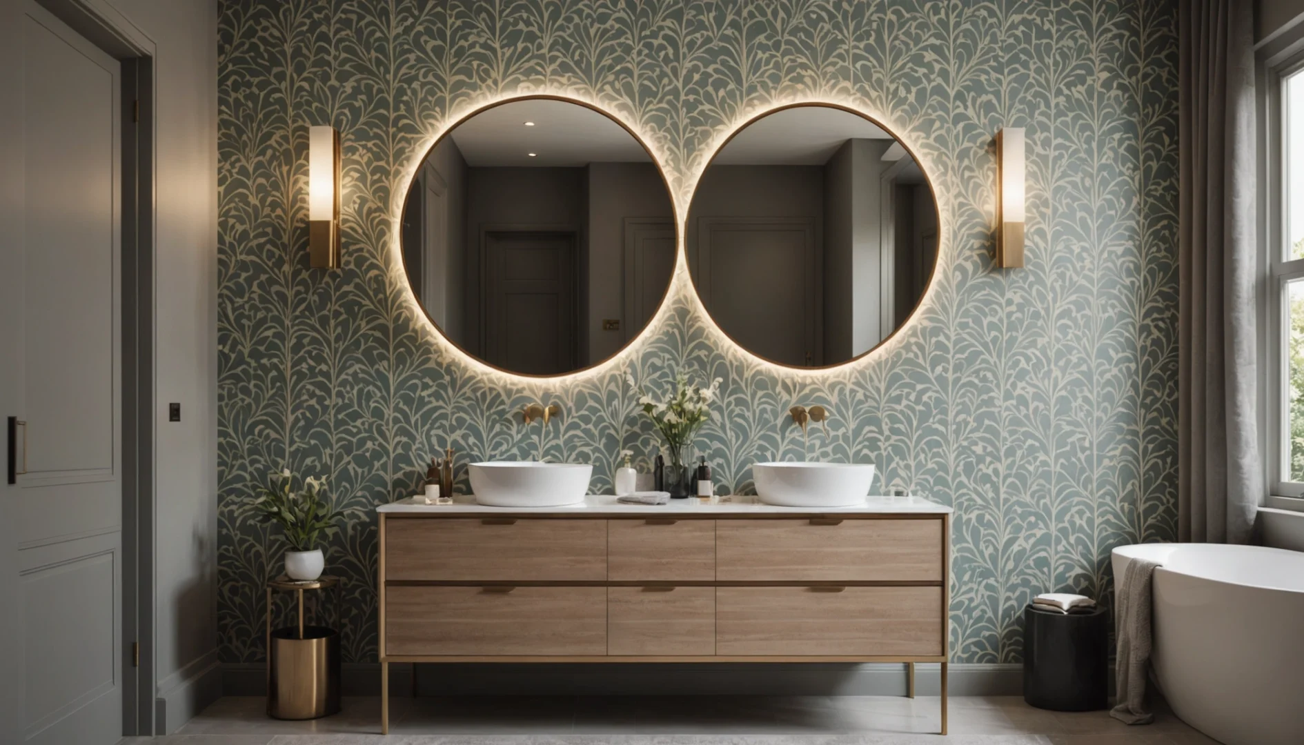 les plus beaux papiers peints pour la salle de bain