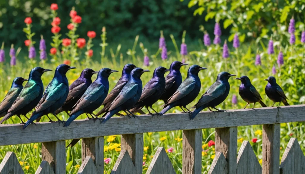 etourneau dans le jardin
