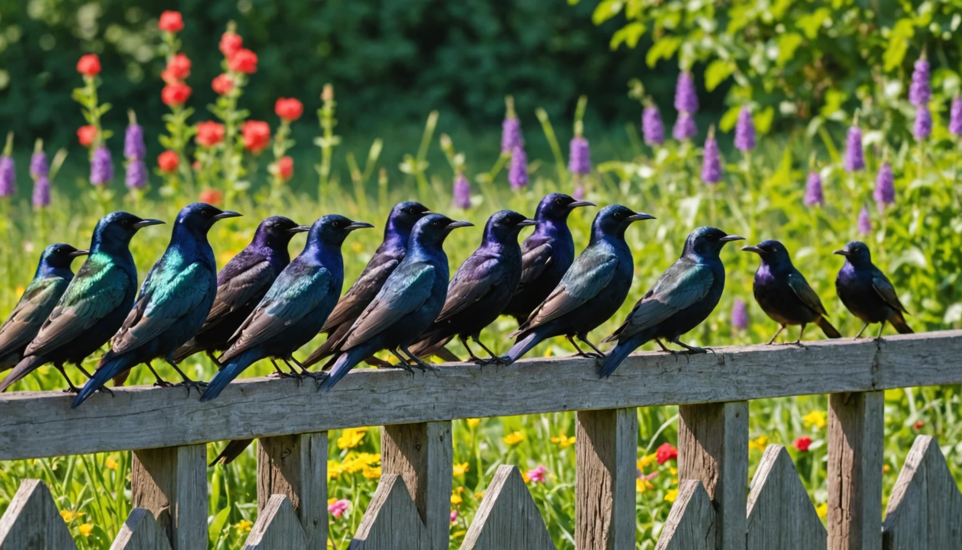 etourneau dans le jardin