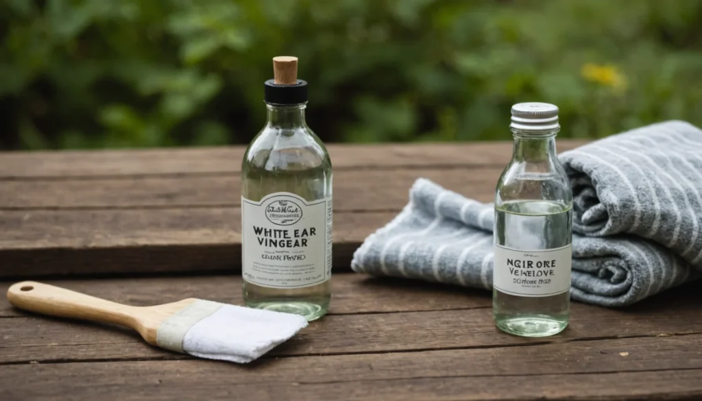 vinaigre blanc sur goudron