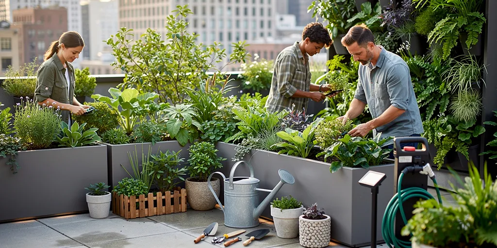 terrasse qui verdit