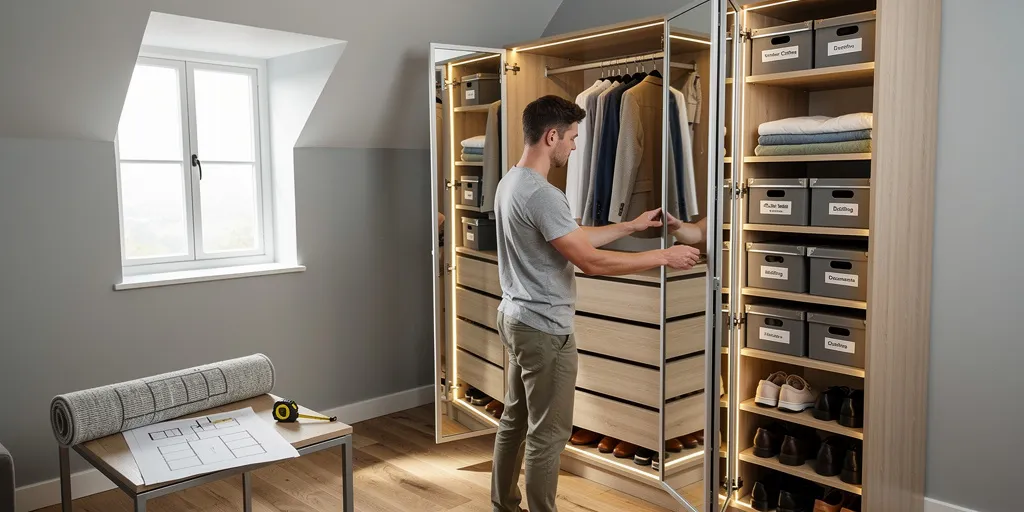 créer un dressing dans une petite chambre