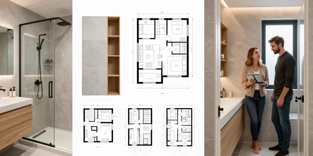 plan salle de bain 6m2 sans wc