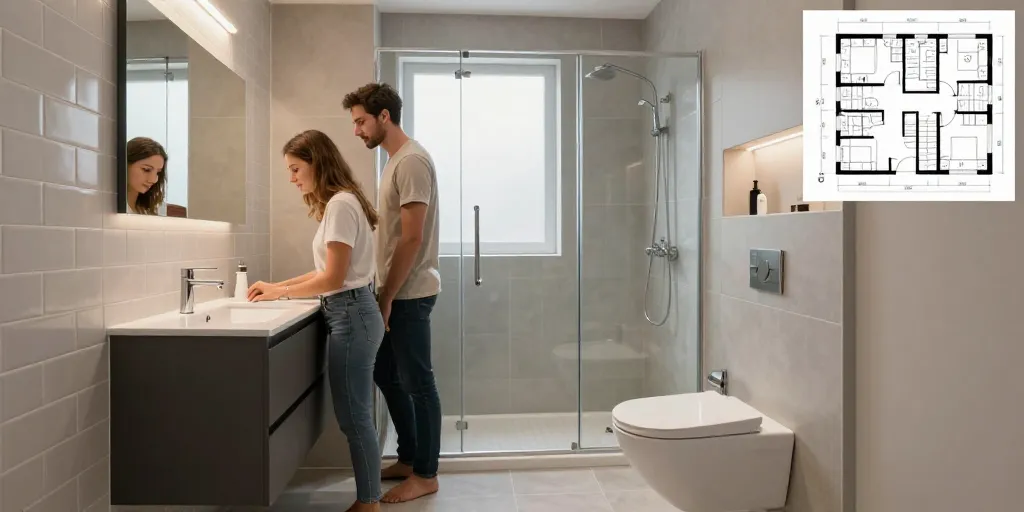 salle de bain de 5 m2