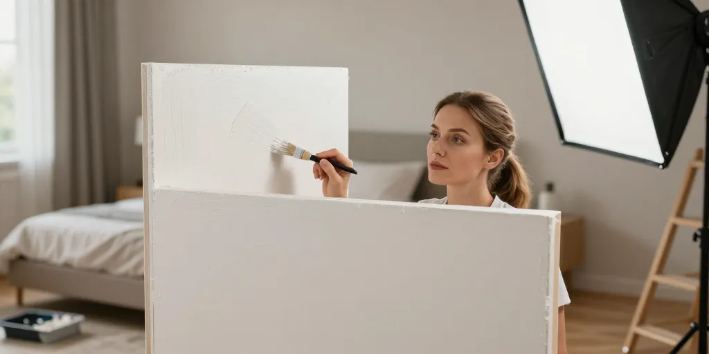 peinture tete de lit chambre