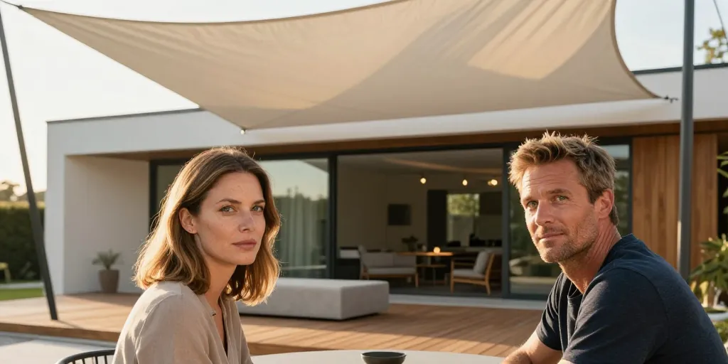 voile d'ombrage sur mesure