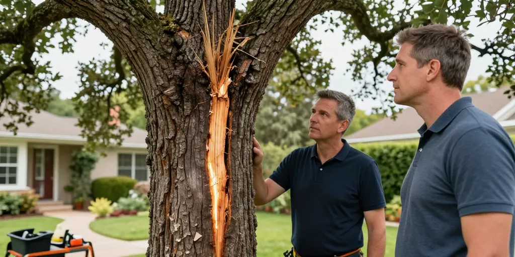 arbre frappé par la foudre