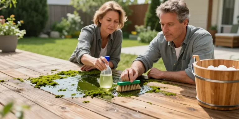 enlever le vert sur terrasse bois