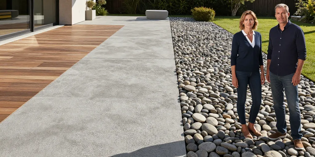 Béton terrasse extérieur : le béton imprimé ou désactivé, quel choix ?