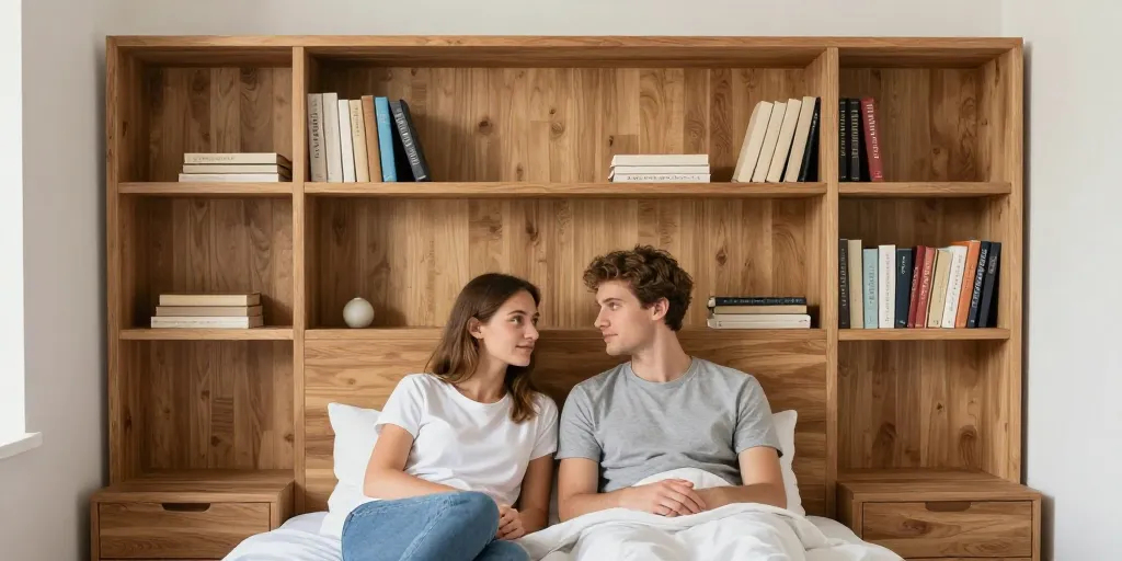 Tete de lit bibliothèque : les 10 astuces pour gagner de la place