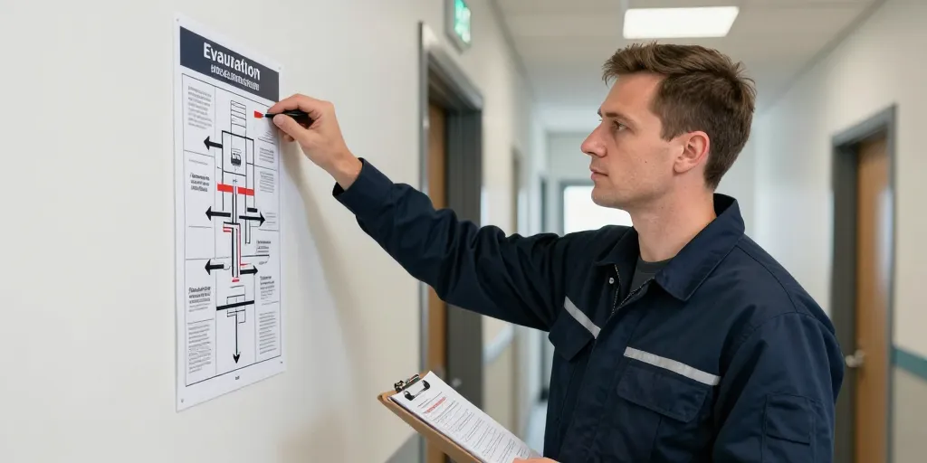 Affichage plan évacuation obligation : ce que la réglementation impose vraiment selon votre type d’établissement en 2026