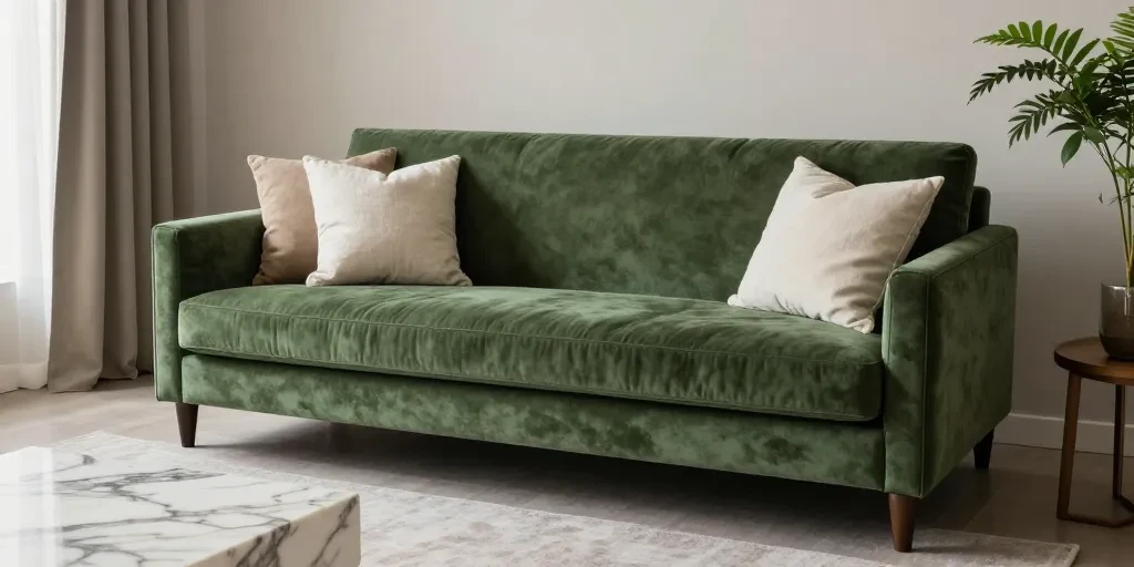 Comment intégrer un canapé vert dans sa décoration intérieure avec élégance ?