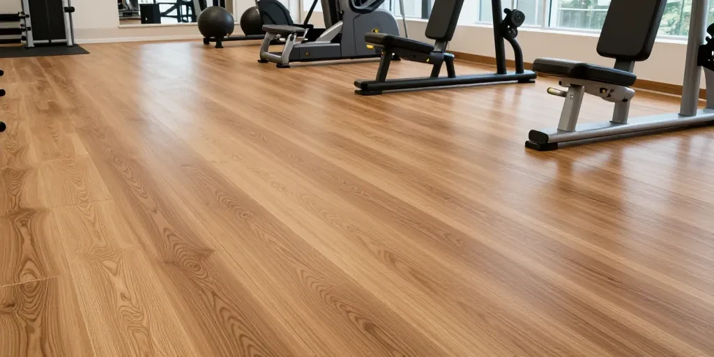 Dalle caoutchouc imitation bois : pourquoi les salles de fitness abandonnent le carrelage classique