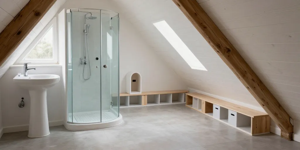 Salle de bain sous comble de 4 m² : les cotes qui décident de tout